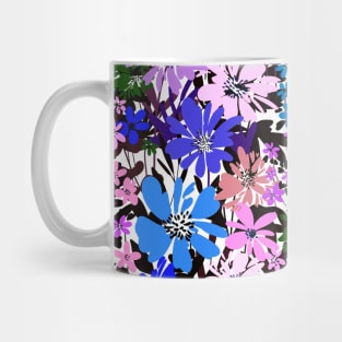 Blue And Pink Flowers Mug